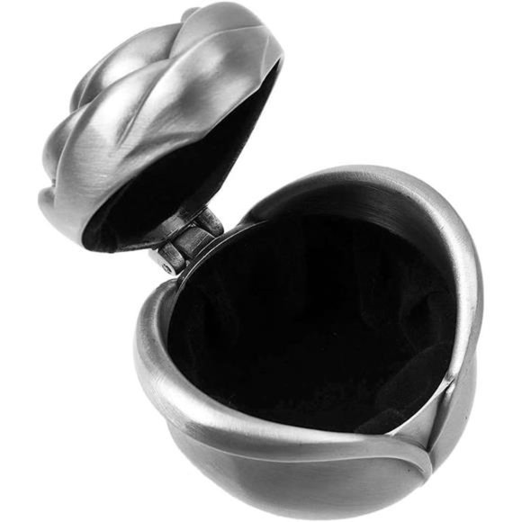 Vintage Rose Flower Style Antique Women Trinket Jewelry GiftBox Necklace Earring - Picture 5 of 7